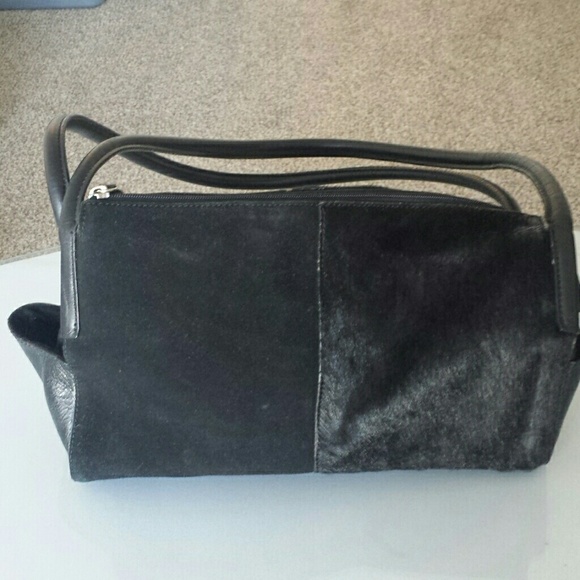 Preston & York Handbags - Preston & York black calf hair & suede handbag